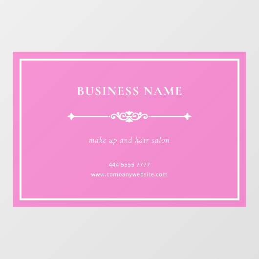 Einfache Minimalistische kleine Unternehmen Schönh Fensteraufkleber (Blatt)