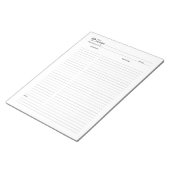Einfache Minimalistische Kochrezepte Notizblock (angewinkelt)