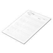 Einfache Minimalistische Kochrezeptur Notepad Notizblock (angewinkelt)