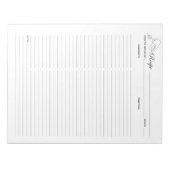 Einfache Minimalistische Kochrezeptur Notepad Notizblock (Vorderseite)