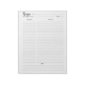 Einfache Minimalistische Kochrezeptur Notepad Notizblock (Rotiert)