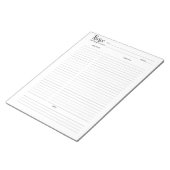 Einfache Minimalistische Kochrezeptur Notepad Notizblock (angewinkelt)
