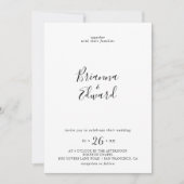 Einfache Minimalistische Kranzhochzeit Einladung (Vorderseite)