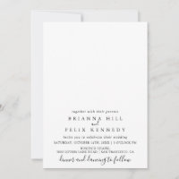 Einfache Minimalistische künstlerische Hochzeit