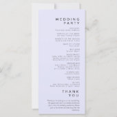 Einfache Minimalistische Lavendel-Hochzeit (Rückseite)