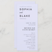 Einfache Minimalistische Lavendel-Hochzeit (Vorne/Hinten)