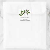 Einfache Minimalistische Leaf-Foliage Quadratischer Aufkleber (Tasche)
