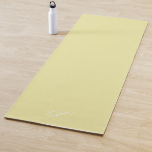 Einfache Minimalistische Lemongelbe neutrale Übung Yogamatte