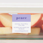 Einfache, Minimalistische, Lila Rosatöle Etiketten (Befestigt)