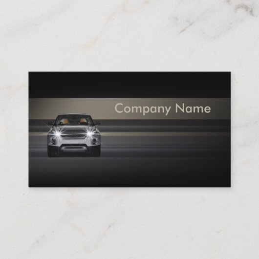 Einfache Minimalistische Line Car Business Card Visitenkarte (Vorderseite)