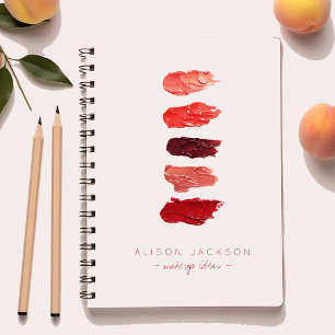 Einfache minimalistische Lippenstiftfarben Notizblock