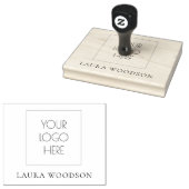 Einfache Minimalistische Logo-Bezeichnung Gummistempel (Stempel)