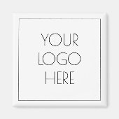 Einfache Minimalistische Logo-Bezeichnung Magnet (Vorne)