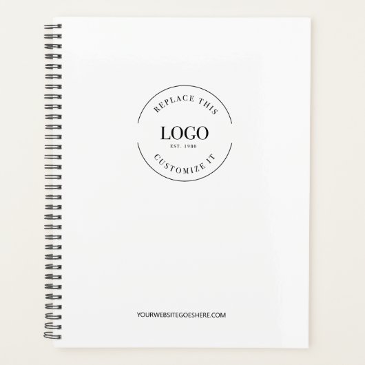 Einfache Minimalistische Logo-Markenbezeichnung Planer (Vorderseite)