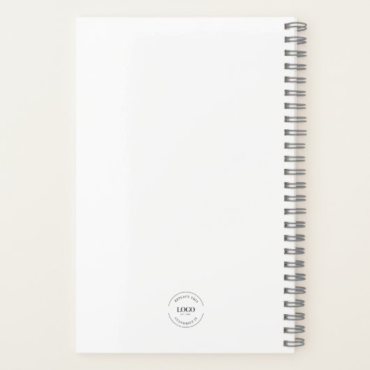 Einfache Minimalistische Logo-Markenzeitschrift Notizblock (Rückseite)