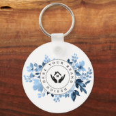 Einfache Minimalistische Logo-Schlüsselanhänger Schlüsselanhänger (Vorderseite)