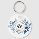 Einfache Minimalistische Logo-Schlüsselanhänger Schlüsselanhänger (Rückseite)