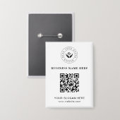 Einfache Minimalistische Logo- und Textwerbung Button (Vorderseite/Rückseite)