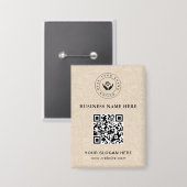 Einfache Minimalistische Logo- und Textwerbung Button (Vorderseite/Rückseite)