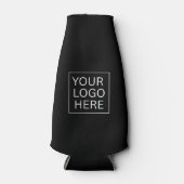 Einfache Minimalistische Logo- und Textwerbung Flaschenkühler (Vorderseite)