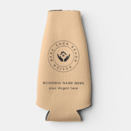 Einfache Minimalistische Logo- und Textwerbung Flaschenkühler