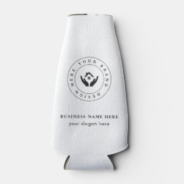 Einfache Minimalistische Logo- und Textwerbung Flaschenkühler