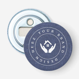 Einfache Minimalistische Logo- und Textwerbung Flaschenöffner