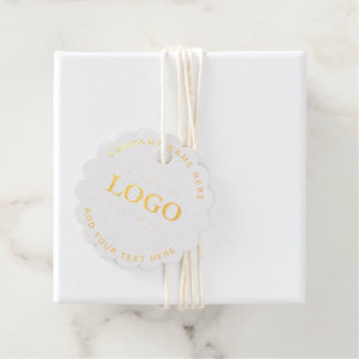 Einfache Minimalistische Logo- und Textwerbung Geschenkanhänger