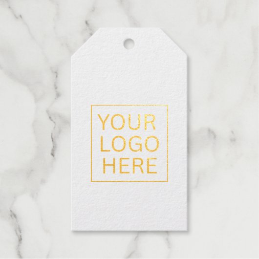 Einfache Minimalistische Logo- und Textwerbung Geschenkanhänger (Vorderseite)