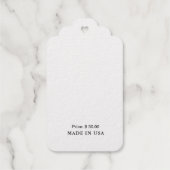Einfache Minimalistische Logo- und Textwerbung Geschenkanhänger (Rückseite)