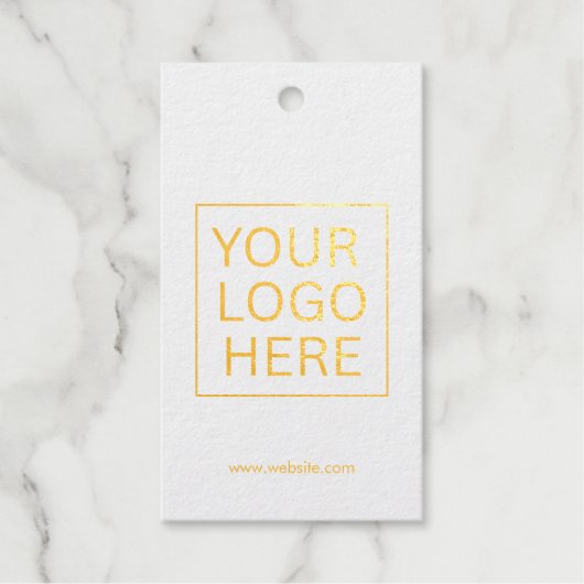 Einfache Minimalistische Logo- und Textwerbung Geschenkanhänger (Vorderseite)