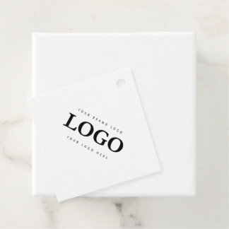 Einfache Minimalistische Logo- und Textwerbung Geschenkanhänger