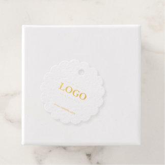 Einfache Minimalistische Logo- und Textwerbung Geschenkanhänger