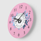 Einfache Minimalistische Logo- und Textwerbung Große Wanduhr (Winkel)