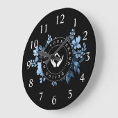 Einfache Minimalistische Logo- und Textwerbung Große Wanduhr (Winkel)