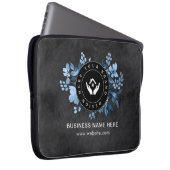 Einfache Minimalistische Logo- und Textwerbung Laptopschutzhülle (Vorne Rechts)