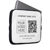 Einfache Minimalistische Logo- und Textwerbung Laptopschutzhülle (Vorne Rechts)