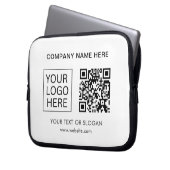 Einfache Minimalistische Logo- und Textwerbung Laptopschutzhülle (Vorderseite Links)