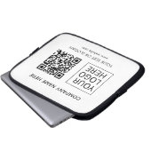 Einfache Minimalistische Logo- und Textwerbung Laptopschutzhülle (Vorne Knopf)