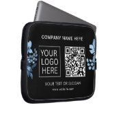 Einfache Minimalistische Logo- und Textwerbung Laptopschutzhülle (Vorne Rechts)