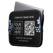 Einfache Minimalistische Logo- und Textwerbung Laptopschutzhülle (Vorderseite Links)