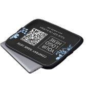 Einfache Minimalistische Logo- und Textwerbung Laptopschutzhülle (Vorne Knopf)