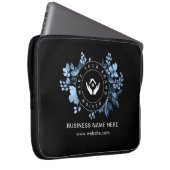 Einfache Minimalistische Logo- und Textwerbung Laptopschutzhülle (Vorne Rechts)