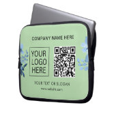 Einfache Minimalistische Logo- und Textwerbung Laptopschutzhülle (Vorderseite Links)