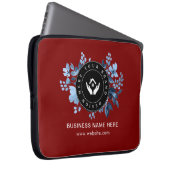 Einfache Minimalistische Logo- und Textwerbung Laptopschutzhülle (Vorne Rechts)