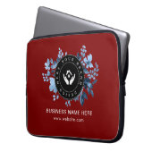 Einfache Minimalistische Logo- und Textwerbung Laptopschutzhülle (Vorderseite Links)