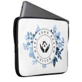 Einfache Minimalistische Logo- und Textwerbung Laptopschutzhülle (Vorne Rechts)