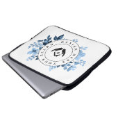 Einfache Minimalistische Logo- und Textwerbung Laptopschutzhülle (Vorne Knopf)