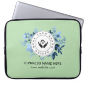 Einfache Minimalistische Logo- und Textwerbung Laptopschutzhülle (Vorderseite)