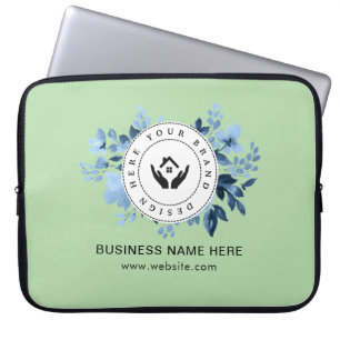 Einfache Minimalistische Logo- und Textwerbung Laptopschutzhülle